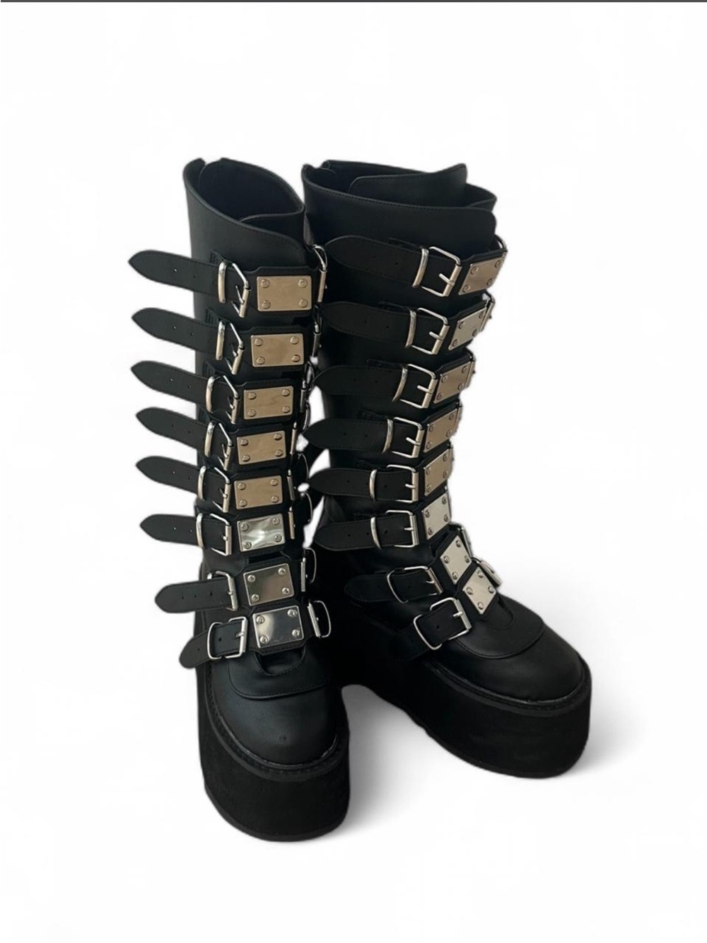 DEMONIA DAMNED-318 BLACK PLATFORM BOOTS 🖤